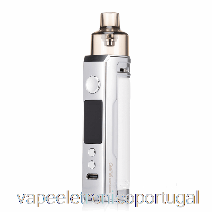 Vape Eletrônico Voopoo Drag X 80w Pod Mod Kit Prata Branco